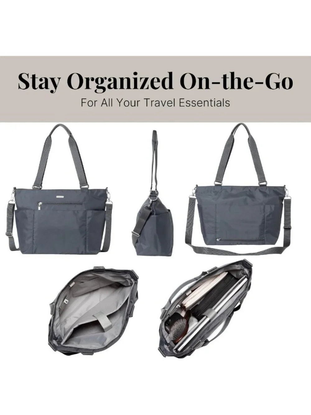 Lightweight Laptop Tote Bag with Sleeve - Stylish Work & Travel Crossbody for